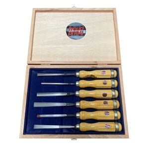 VINTAGE FREUD PROFESSIONAL CARVING CHISEL & GOUGES CS # 106 ITALY NICE CONDITION